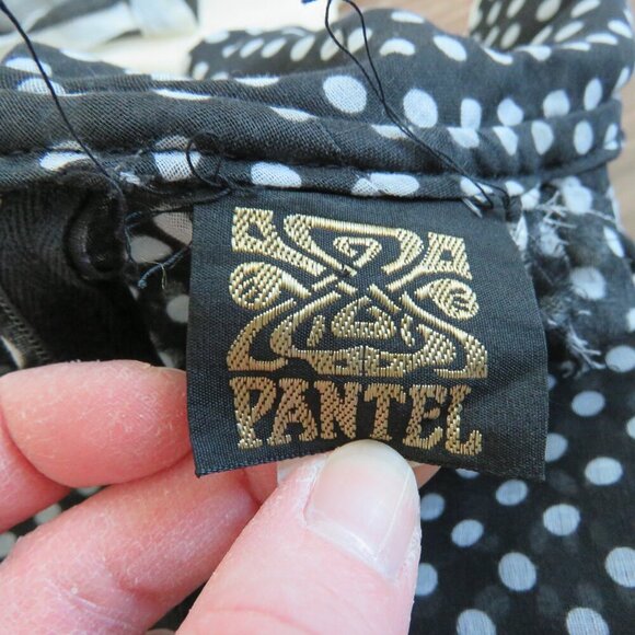 VINTAGE PANTEL 70's Prairie Peasant Cottagecore Floral Polka Dot Maxi Dress - Picture 15 of 16